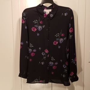 Jones New York Floral Tunic Blouse